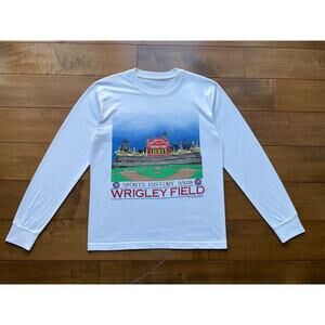 Vintage 1988 Wrigley Field Chicago Cubs Long Sleeve T-Shirt Size S Single Stitch